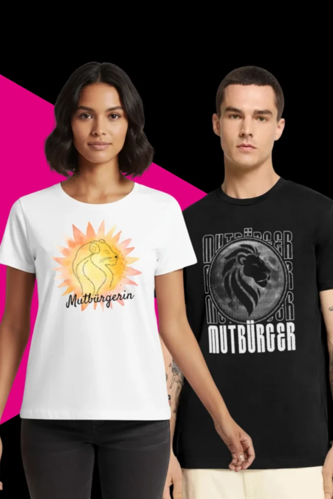 Mutbürgerin - Löwin - Sonne, Mutbürger - Löwe - Mond